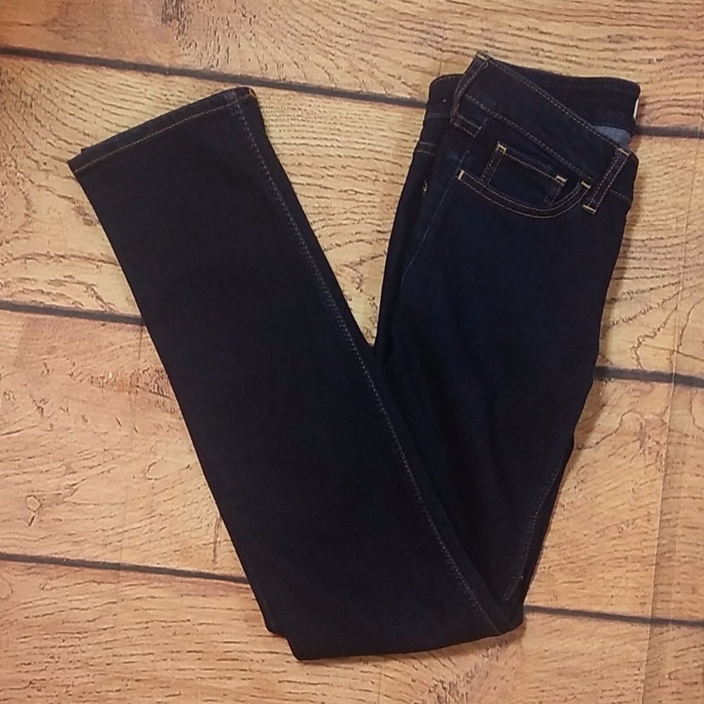 Hollister Womens Jeans Skinny Blue Dark Wash Denim